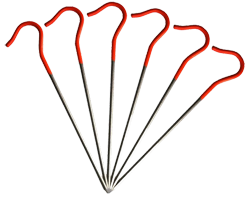 Vargo Titanium Tent Stake with Orange Head (6-Pack)